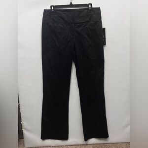 Black Pinstriped Low Rise Y2K Wide Leg Pants size 7 NWT